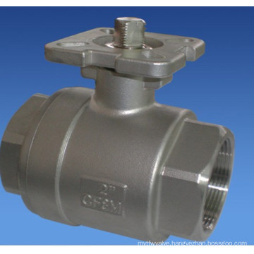 Stainless Steel Two Piece Ball Valve with High Platform (2PC Ball Valve)